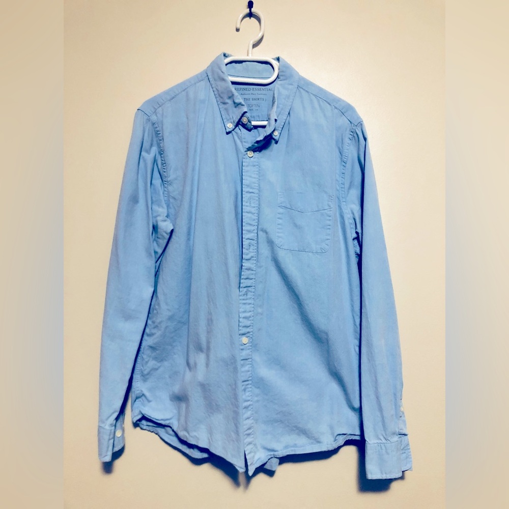 Sky blue shirts.